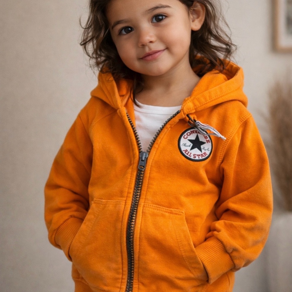 Converse Vibrant Orange Kids Hoodie